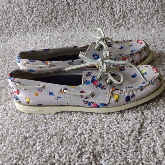 Sperry Shoes - Sperry Top Sider Gray Malin Collaboration Boat Shoes Women's 7 EUC